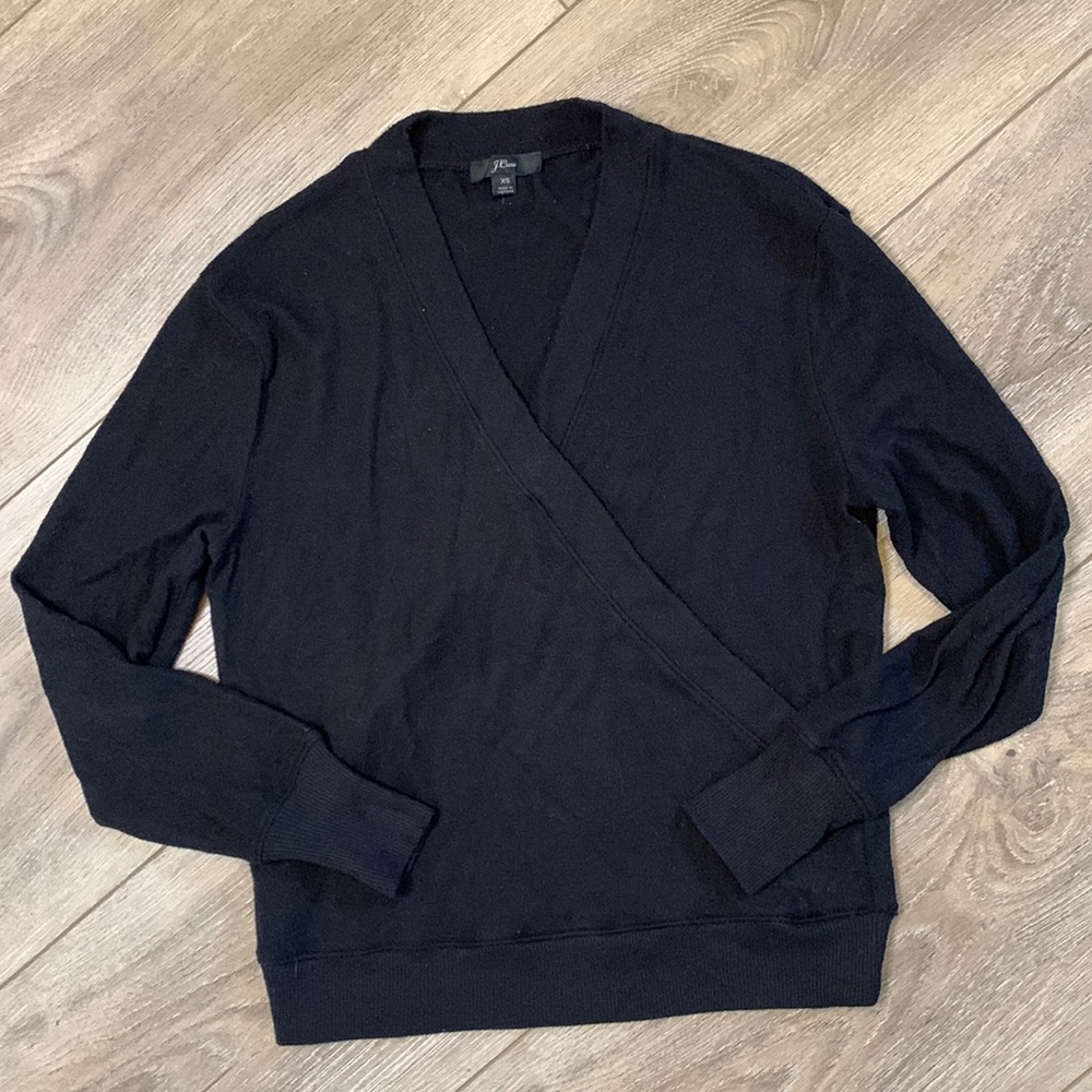 J. Crew faux wrap long sleeve sweater size XS